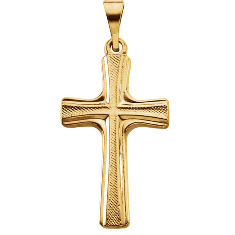 14k Yellow Gold Cross Pendant