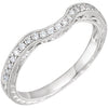 14k White Gold 1/10 ctw. Diamond Filigree Band, Size 6
