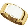 10k Yellow Gold 8mm Half Round Band, Size 7