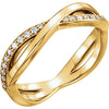 14k Yellow Gold 1/5 ctw. Diamond Infinity Ring, Size 7