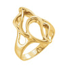 Metal Fashion Ring in 14k Yellow Gold ( Size 6 )