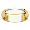 14k Yellow Gold 5mm Half Round Edge Band, Size 9