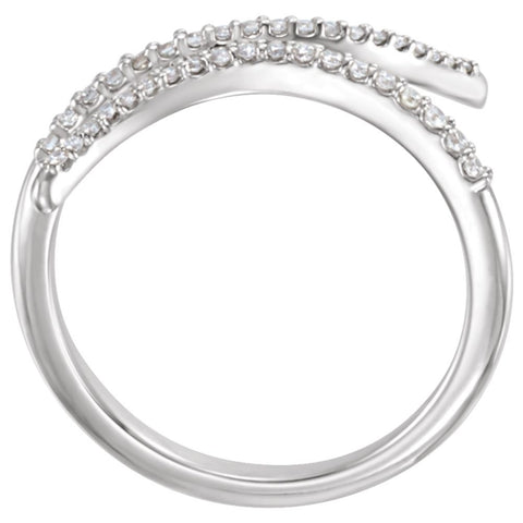 Platinum 1/6 CTW Diamond Ring, Size 6