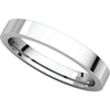 14k White Gold 3mm Flat Comfort Fit Band, Size 11