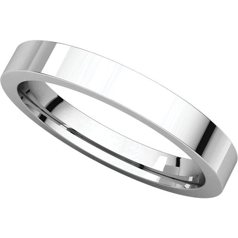 Sterling Silver 3mm Flat Band, Size 6
