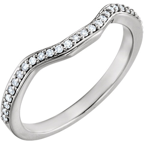 14k White Gold 1/6 CTW Diamond Band, Size 7