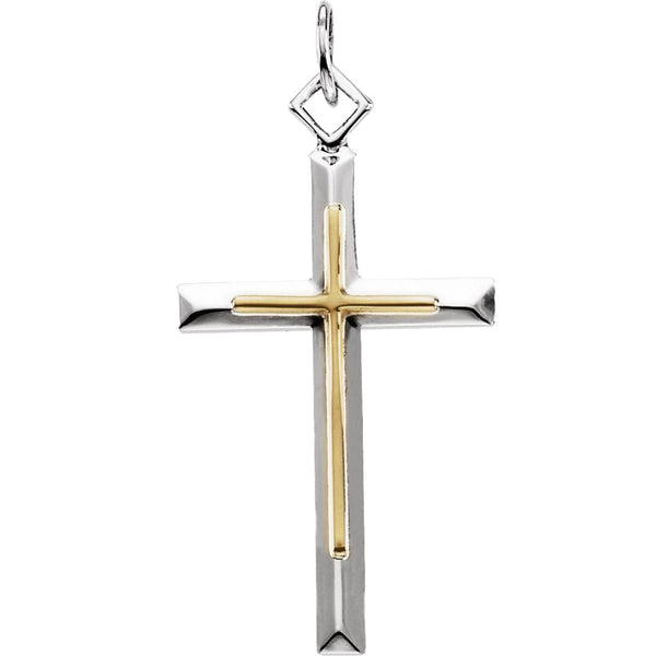 Yellow Gold Filled Sterling Silver Cross Pendant