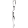 14k White Gold Freeform Pendant