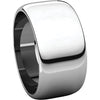 Sterling Silver 10mm Half Round Band, Size 6
