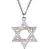 20.0x18.0 mm Star of David Pendant in Sterling Silver