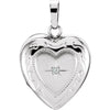13.50x12.75 mm Heart Shaped Locket with Diamond in 14K White Gold