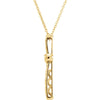 14k Yellow Gold .05 CTW Diamond Cross 18" Necklace