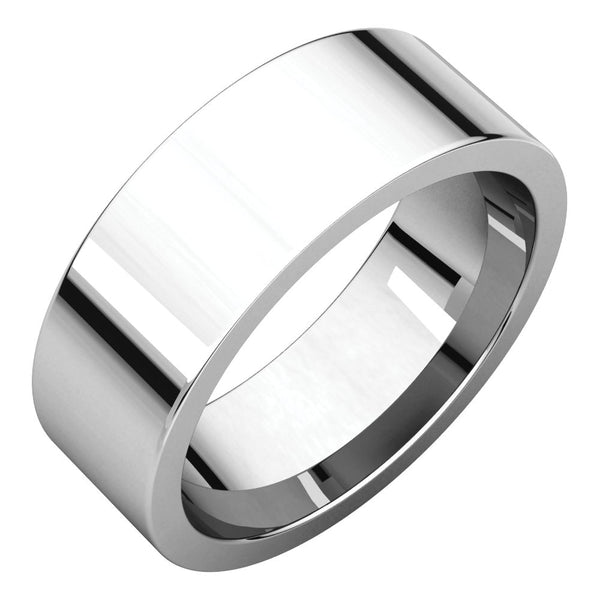 Sterling Silver 7mm Flat Band, Size 7