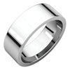 07.00 mm Flat Comfort-Fit Wedding Band Ring in 14K White Gold ( Size 12 )