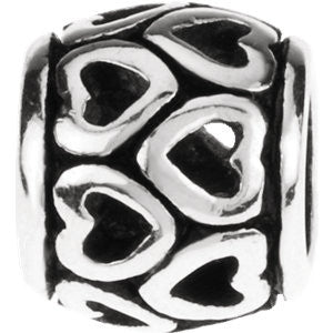 Sterling Silver 8mm Heart Spacer Bead