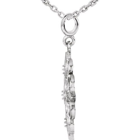 Sterling Silver Emerald 18" Necklace