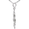 Sterling Silver Emerald 18" Necklace