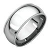 Comfort-Fit Milgrain Wedding Band Ring in 14k White Gold ( Size 9 )