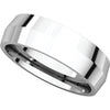 14k White Gold 6mm Knife Edge Comfort Fit Band, Size 11.5