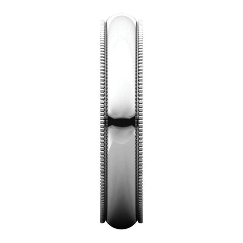 Sterling Silver 4mm Milgrain Comfort Fit Band, Size 7