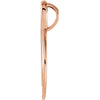14k Rose Gold 22x11mm Freeform Pendant