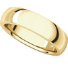 14k Yellow Gold 6mm Heavy Comfort Fit Band, Size 6