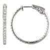 Pair of 1 ct. Inside/Outside Hoop Earrings in 14k White Gold