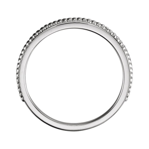 Sterling Silver Stackable Bead Ring, Size 7