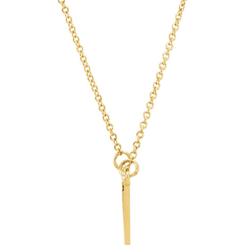 14k Yellow Gold "Family" 17.25" Necklace