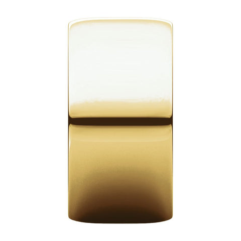 14k Yellow Gold 10mm Half Round Light Band, Size 6