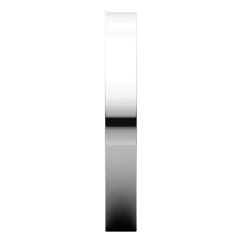 Sterling Silver 3mm Flat Band, Size 7