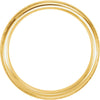 14k Yellow Gold 5mm Half Round Comfort Fit Milgrain Hammer Finish Band Size 10
