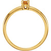 14k Yellow Gold Imitation Citrine "November" Youth Birthstone Ring, Size 3