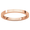 18k Rose Gold 2mm Flat Comfort Fit Band, Size 5.5