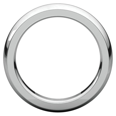 14k White Gold 5mm Heavy Comfort Fit Band, Size 10.5