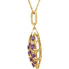 14k Yellow Gold Amethyst & .06 CTW Diamond Nest Design 18" Necklace