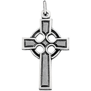 14k Yellow Gold 23x16mm Celtic Cross Pendant