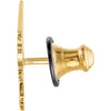 14k Yellow Gold Single Initial Collar Pin with Diamond