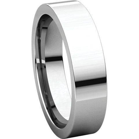 Sterling Silver 5mm Flat Band, Size 7