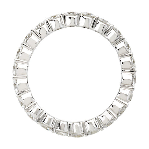14k White Gold 2 CTW Diamond Eternity Band Size 5