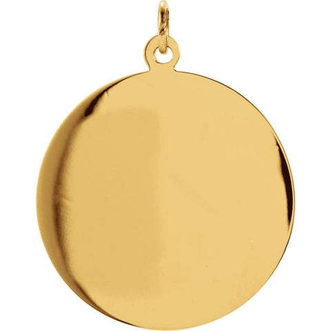 14k Yellow Gold 23mm St. Christopher Medal