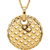 14k Yellow Gold Pierced Style 18" Necklace