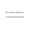 14K Yellow Gold Sky Blue Topaz 7-Inch Bracelet