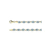 14K Yellow Gold Sky Blue Topaz 7-Inch Bracelet
