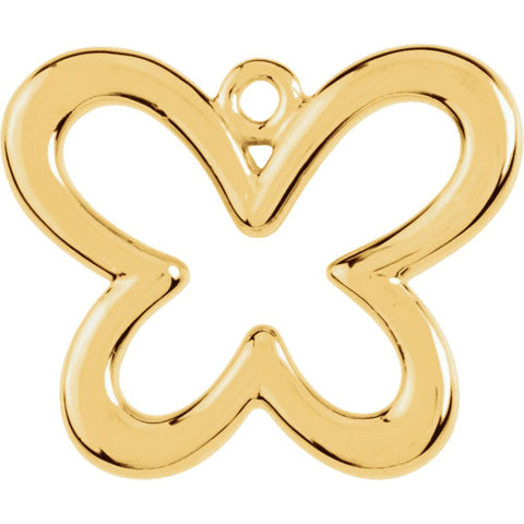 14k Yellow Gold Petite Butterfly Dangle