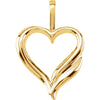Heart Shaped Pendant in 14k Yellow Gold