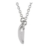 14k White Gold .01 CTW Diamond Heart 16.5" Necklace