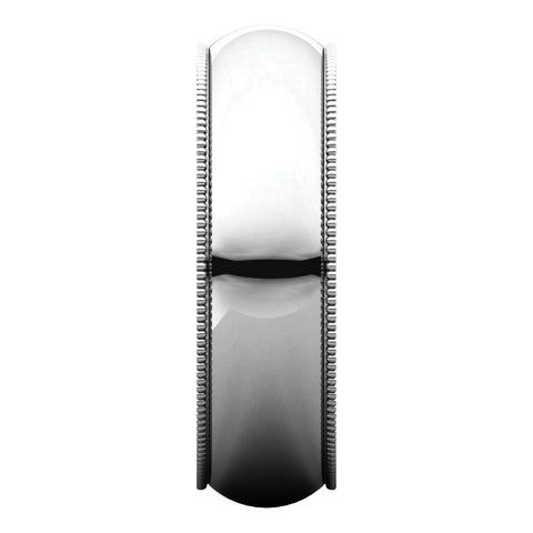Continuum Sterling Silver 6mm Milgrain Band, Size 10