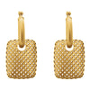 14k Yellow Gold Pierced Style Hoop Earrings