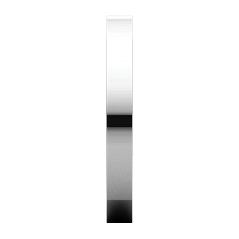 14k White Gold 2.5mm Square Comfort Fit Band, Size 8